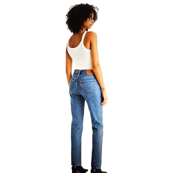 Levis Denim - Levis 501 Original Fit Womens Sz 31 Button Fly Straight Leg High Rise Blue